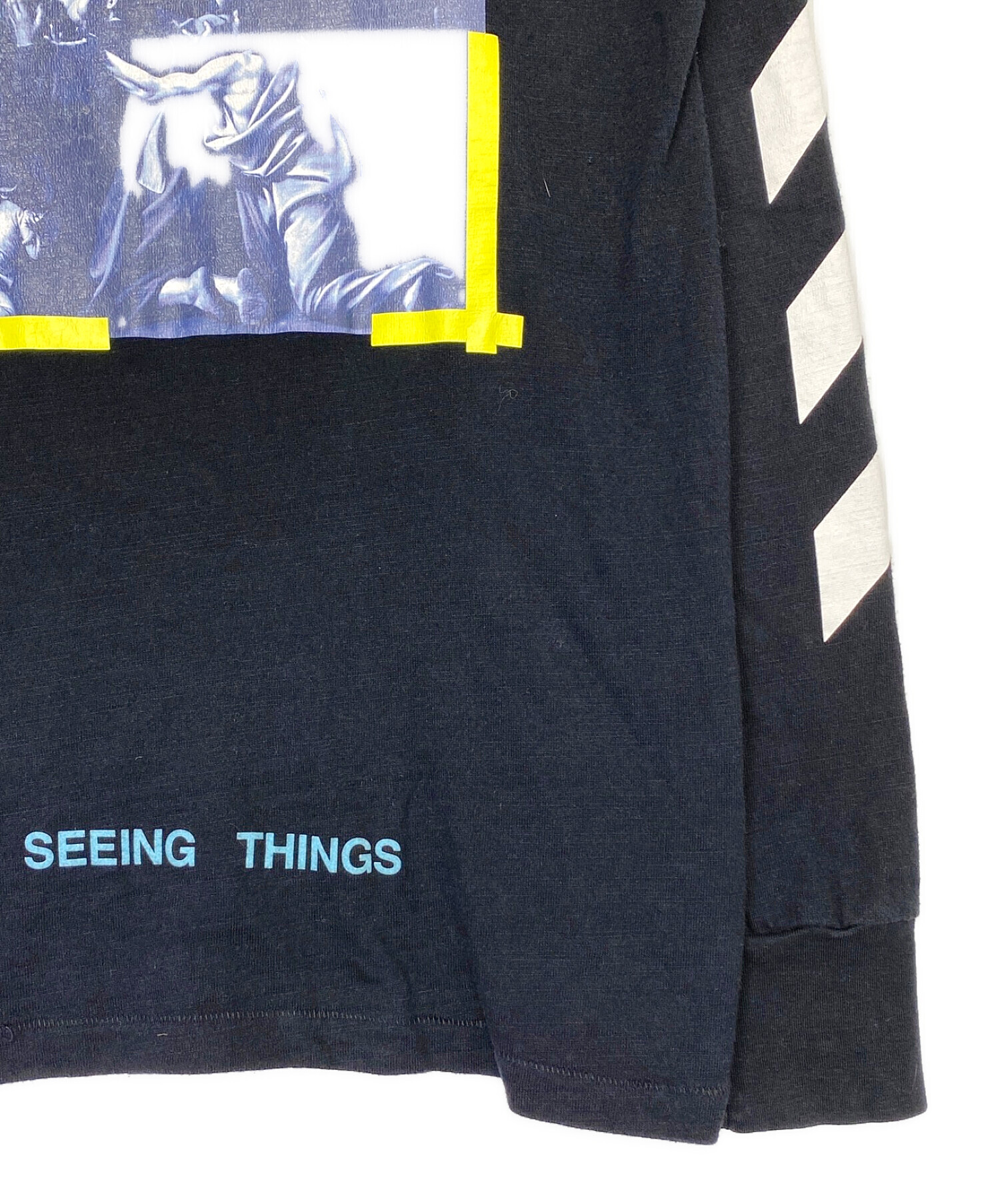 オフホワイト OFF-WHITE ロングスリーブカットソー M～L相当 中古・古着通販】OFFWHITE (オフホワイト) ロングスリーブカットソー