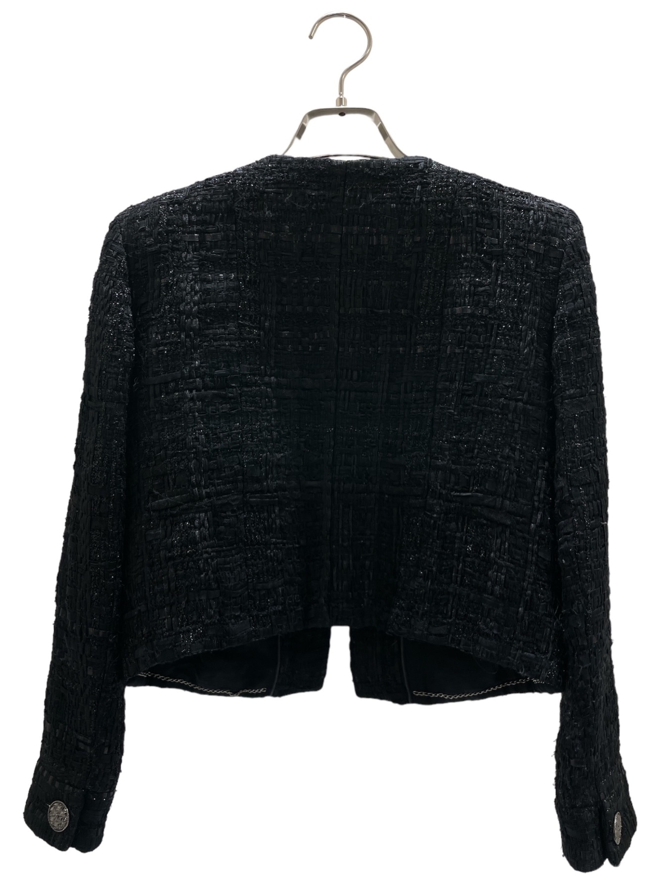 中古・古着通販】CHANEL (シャネル) ノーカラーツイードジャケット