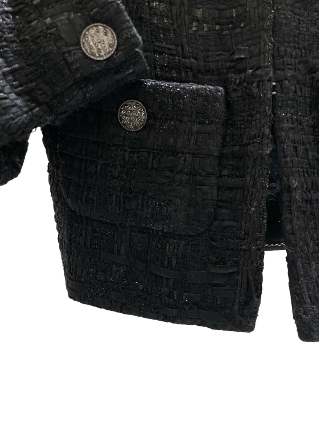 中古・古着通販】CHANEL (シャネル) ノーカラーツイードジャケット