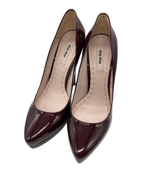 中古・古着通販】MIU MIU (ミュウミュウ) ヒールパンプス エンジ