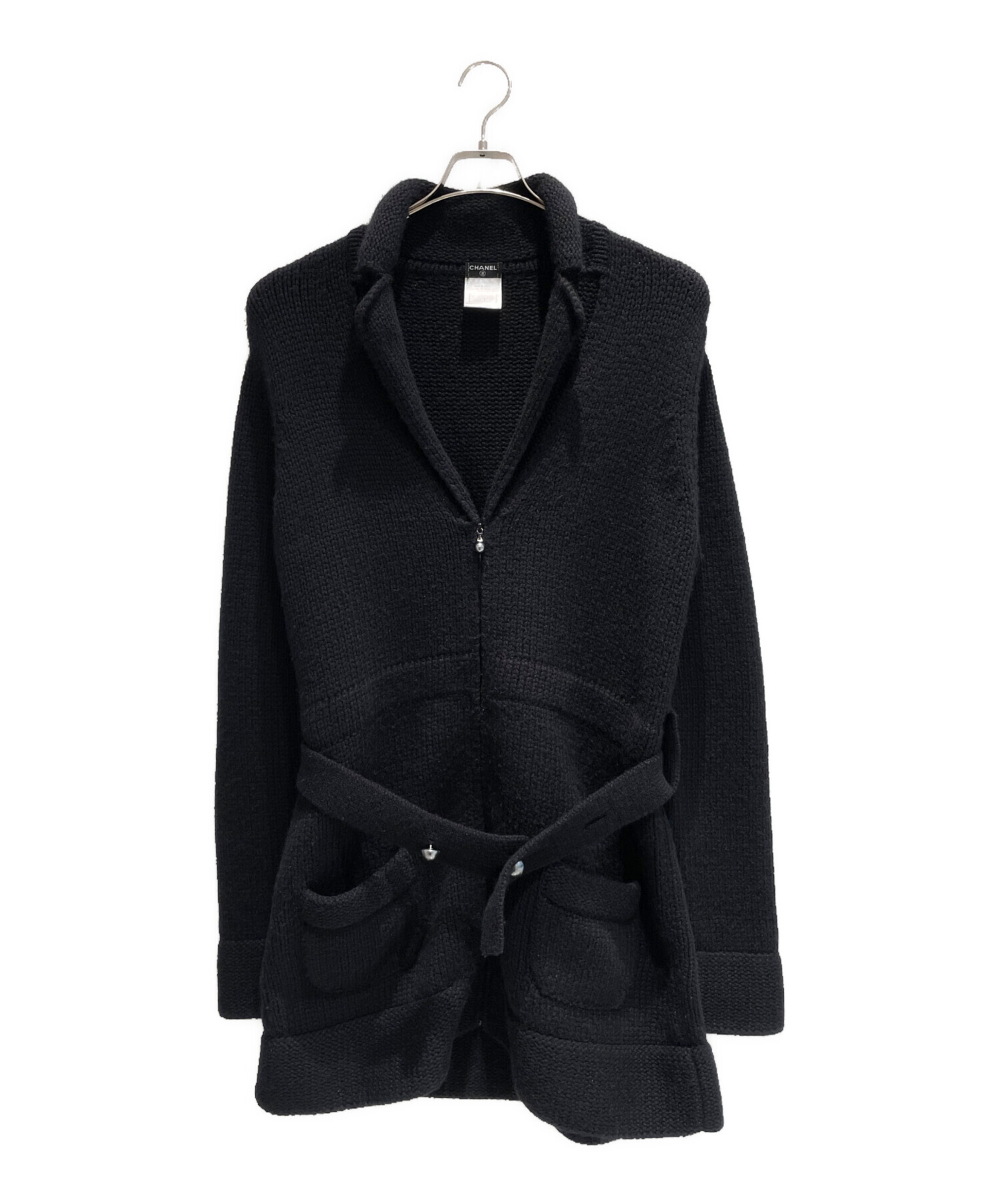 中古・古着通販】CHANEL (シャネル) カシミヤベルテッドニットコート 