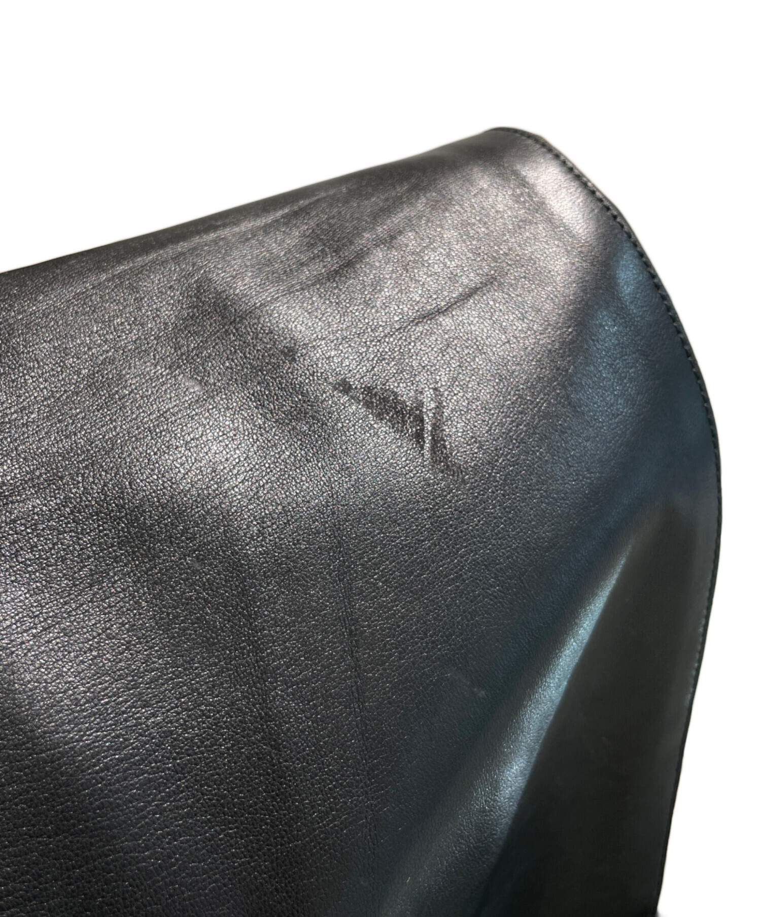 中古・古着通販】HERMES (エルメス) レザーパンツ ブラック サイズ:40