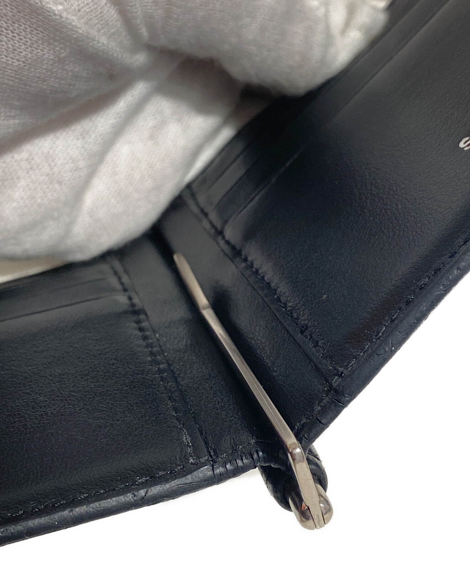 ⭐️未使用品⭐️ サンローラン　マネークリップ　クロコ型押し　シルバー金具 一 番 安いファッション - ⭐️未使用級⭐️ サンローラン