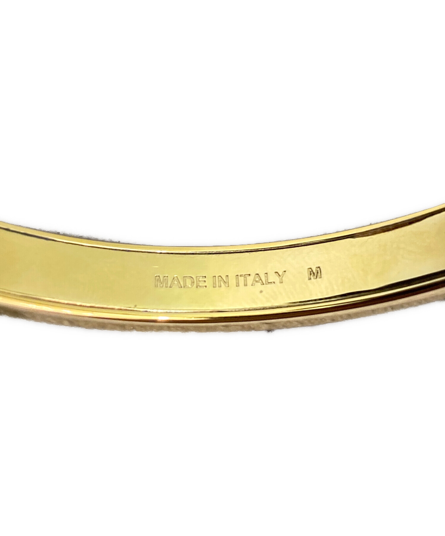 中古・古着通販】MIU MIU (ミュウミュウ) メタルロゴバングル ブラック 