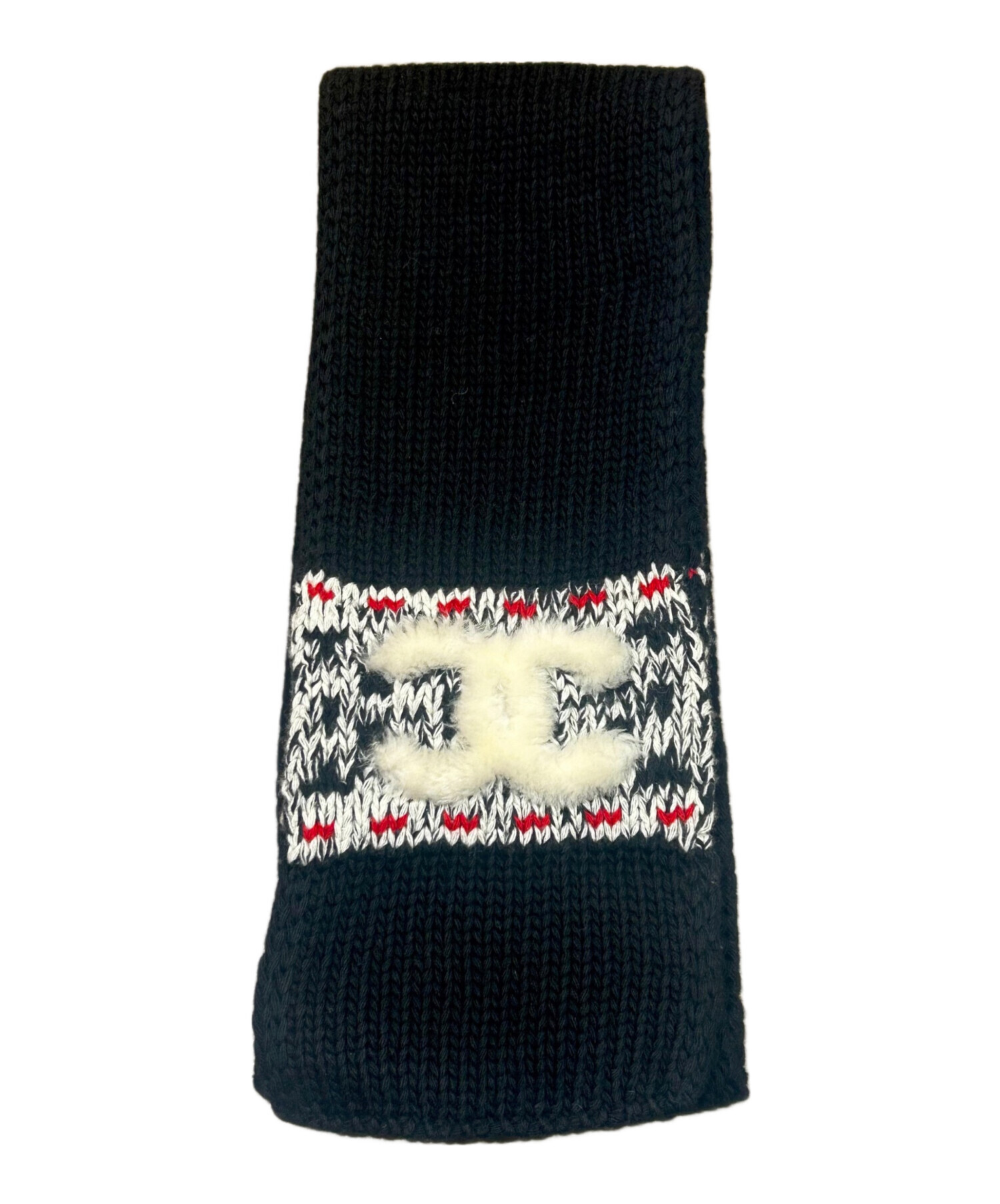 CHANEL(シャネル) ココマーク ニット マフラー ロングマフラー 中古・古着通販】CHANEL (シャネル) ココマーク ニット マフラー