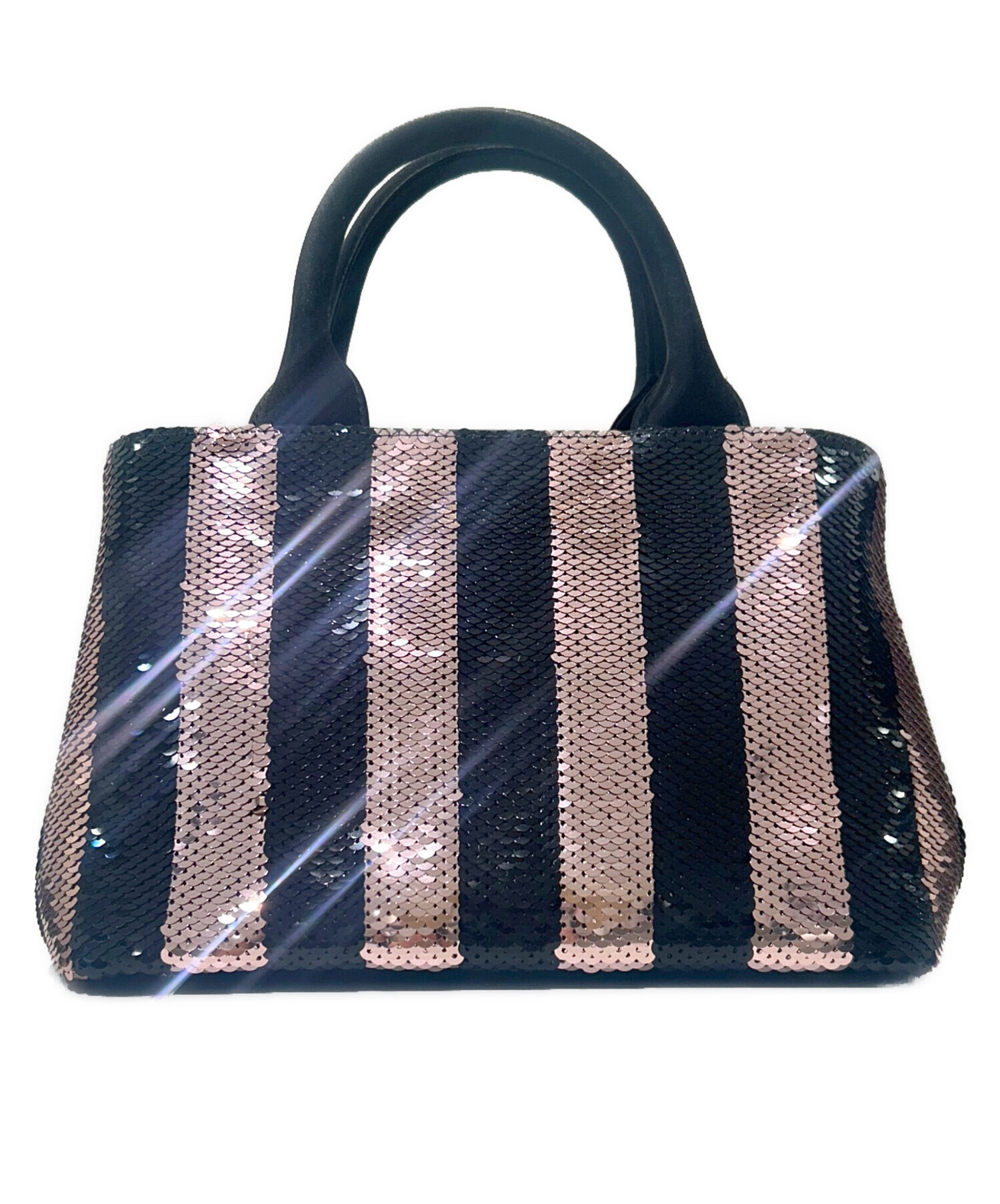 中古・古着通販】PRADA (プラダ) カナパミニ 〈スパンコール〉 ピンク 
