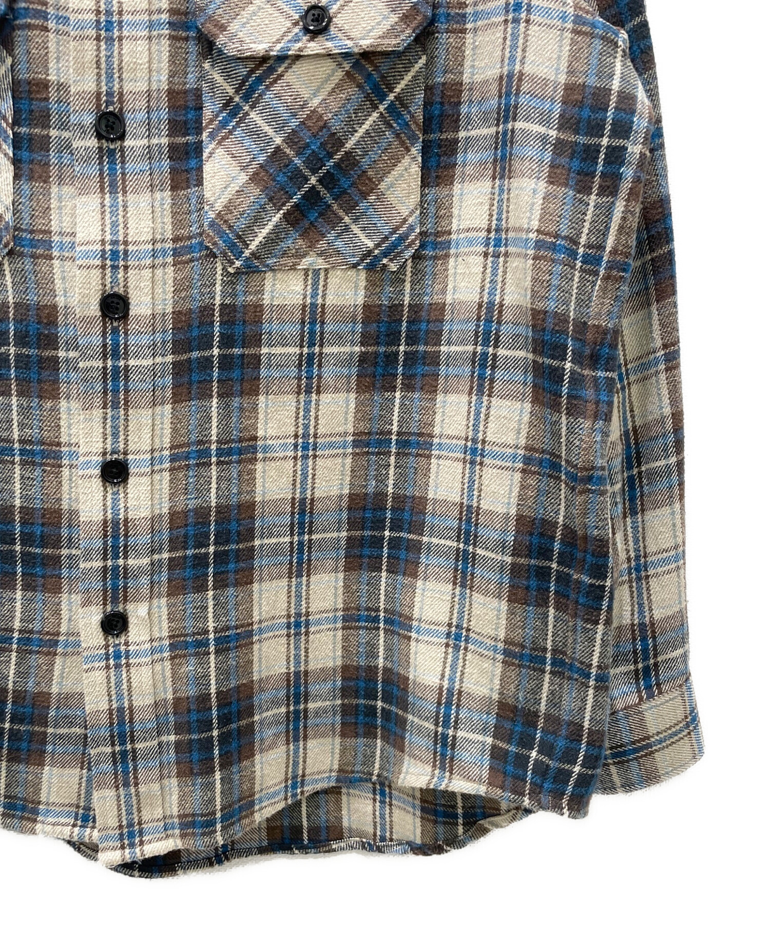 中古・古着通販】CELINE (セリーヌ) Checked Cotton Loose Shirt
