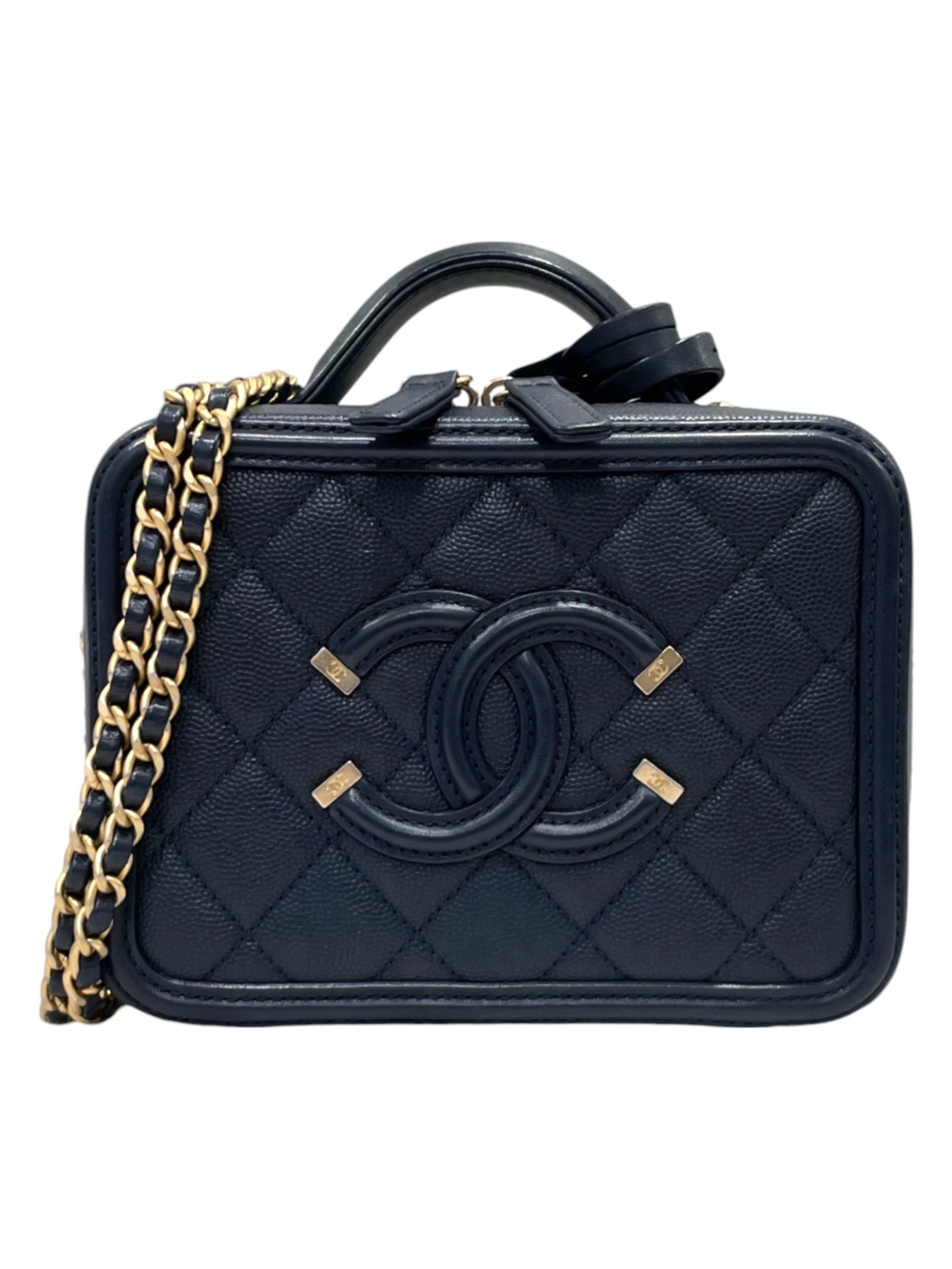 中古・古着通販】CHANEL (シャネル) チェーンショルダーバニティバッグ