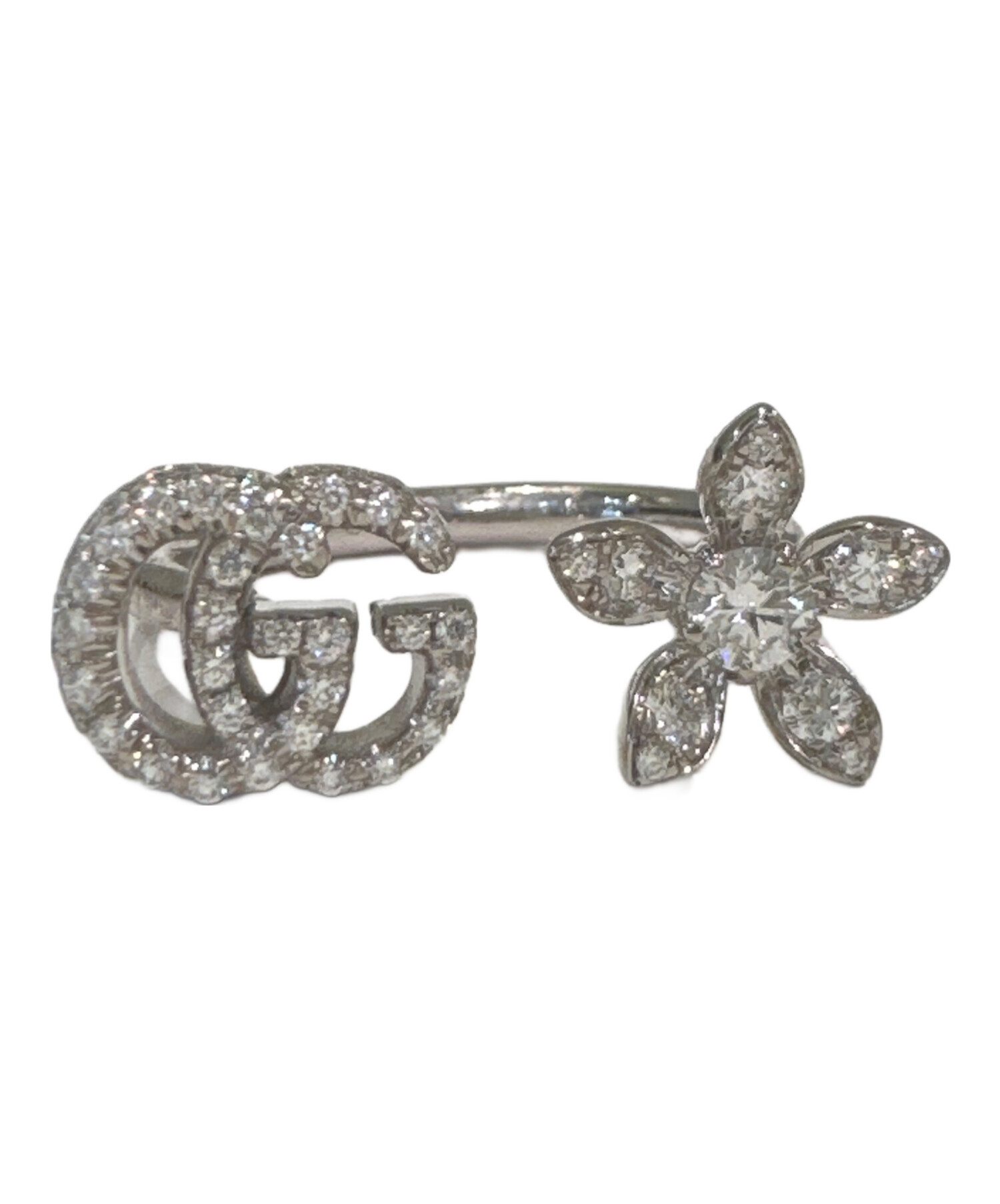 サイズ13号　GUCCI リング 中古・古着通販】GUCCI (グッチ) GGフローラダイヤリング サイズ