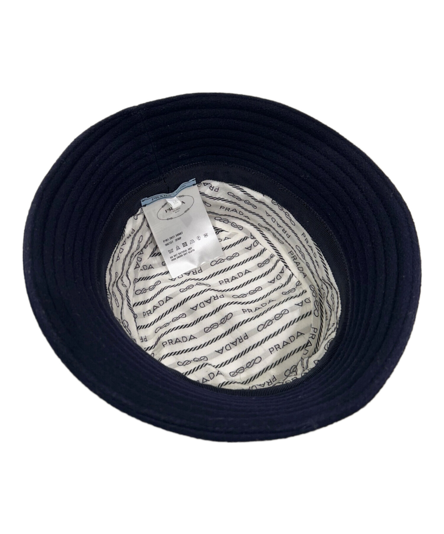 中古・古着通販】PRADA (プラダ) カシミヤ混 バケットハット ネイビー