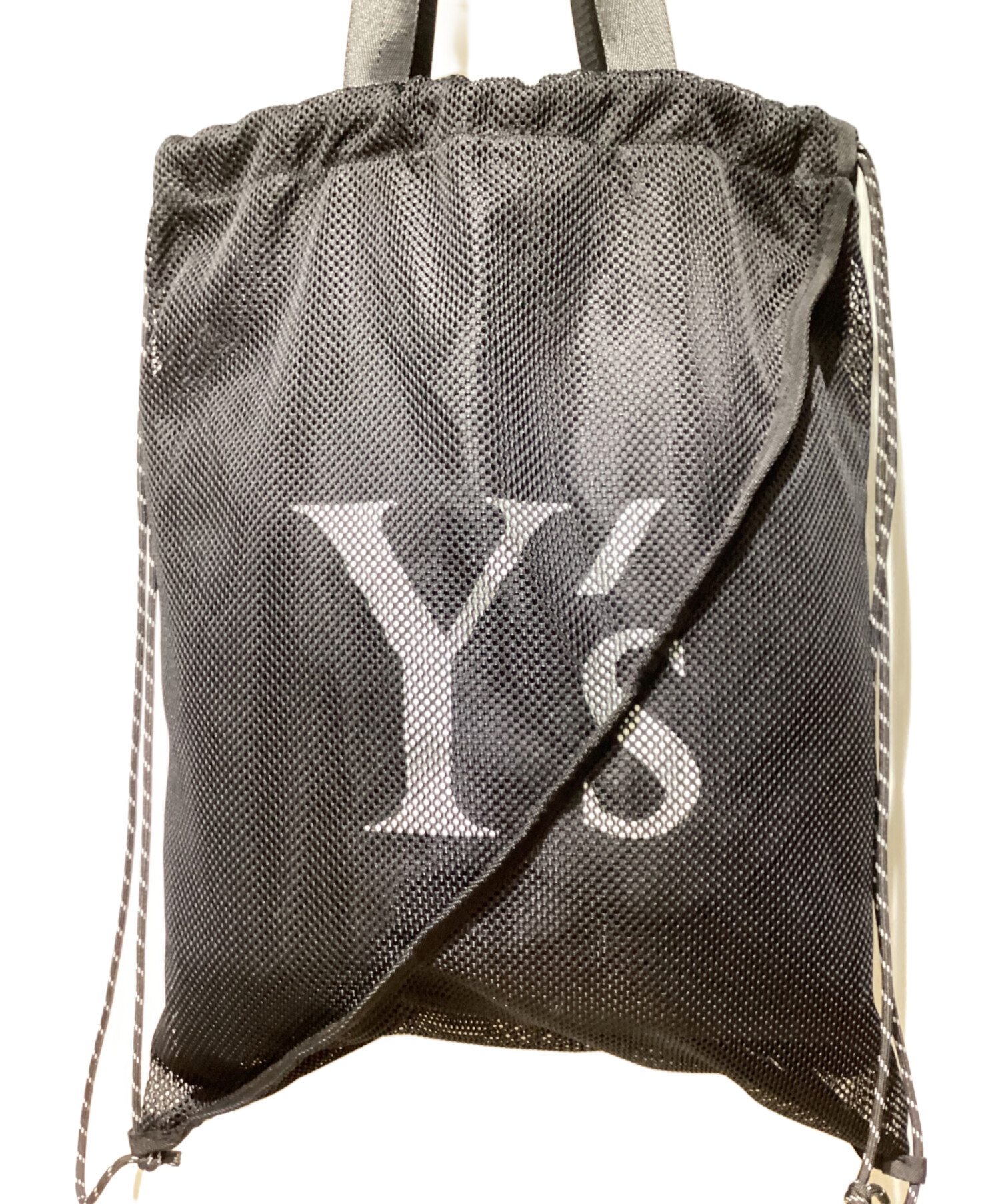 中古・古着通販】Y's (ワイズ) ナイロンメッシュナップサック ブラック