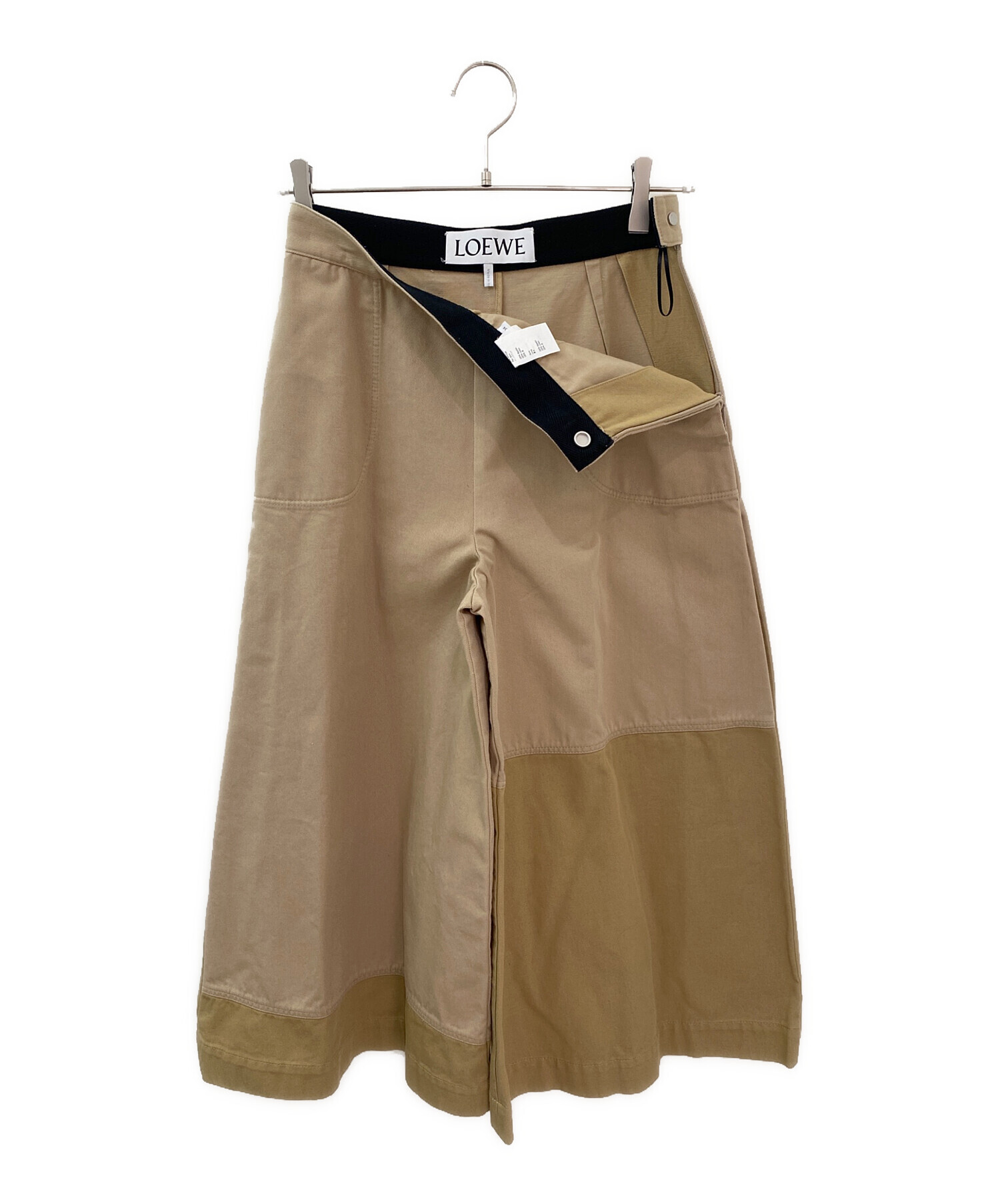 中古・古着通販】LOEWE (ロエベ) サイドプリーツワイドパンツ カーキ 