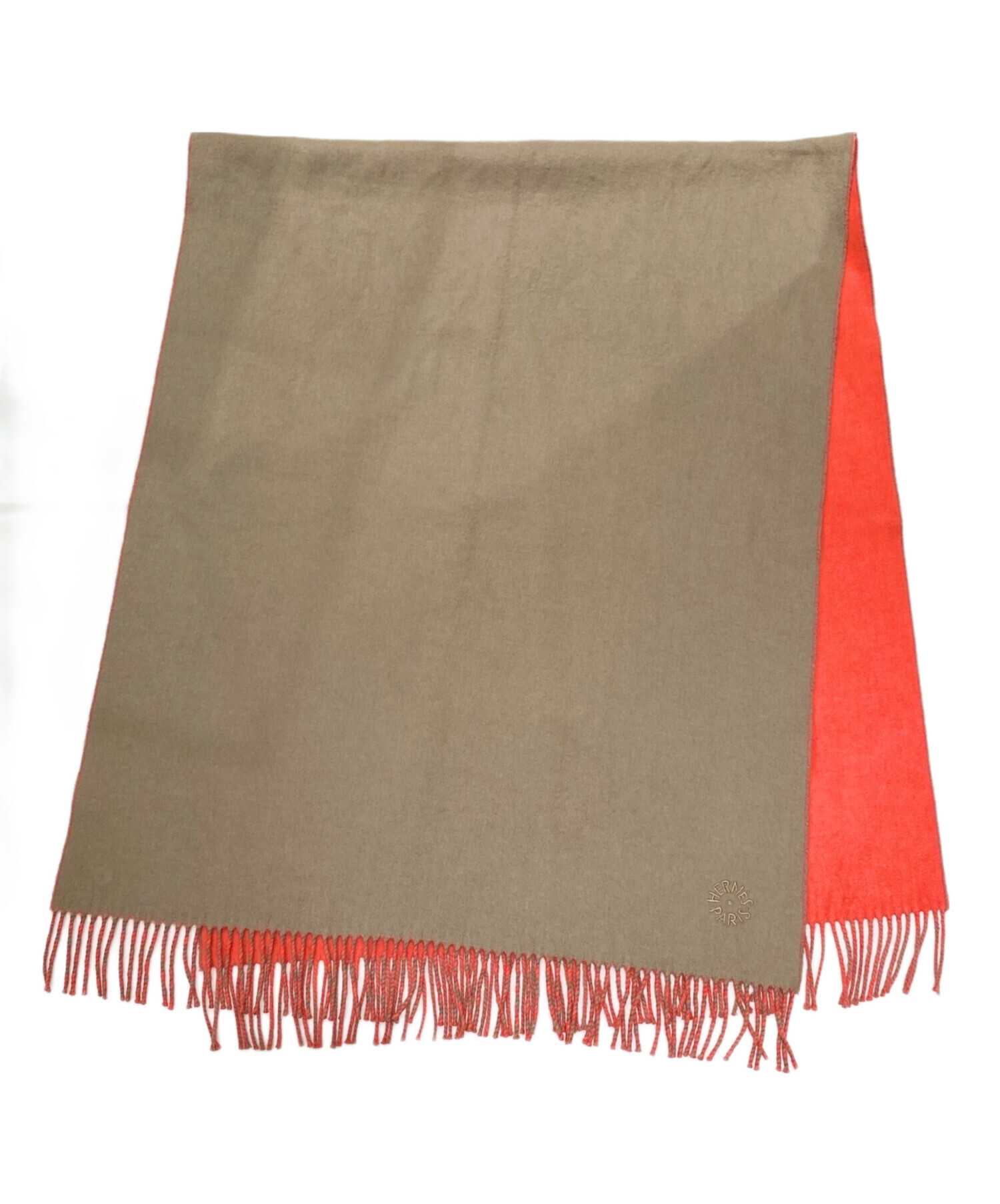 中古・古着通販】HERMES (エルメス) カシミヤエンボスロゴマフラー