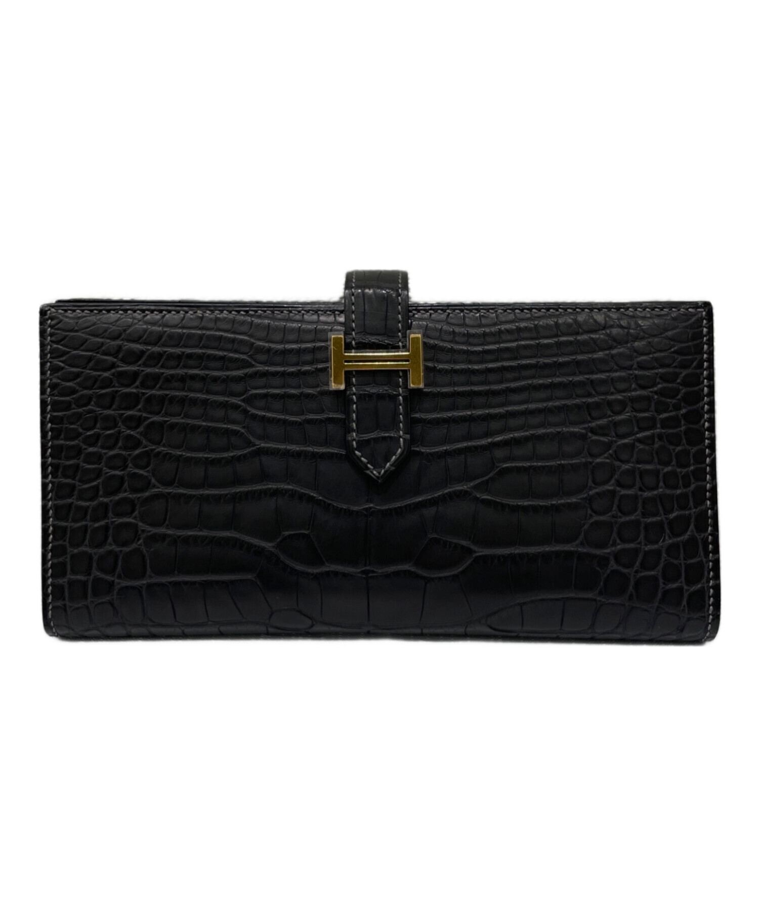 中古・古着通販】HERMES (エルメス) ベアンスフレ グレー×ゴールド 