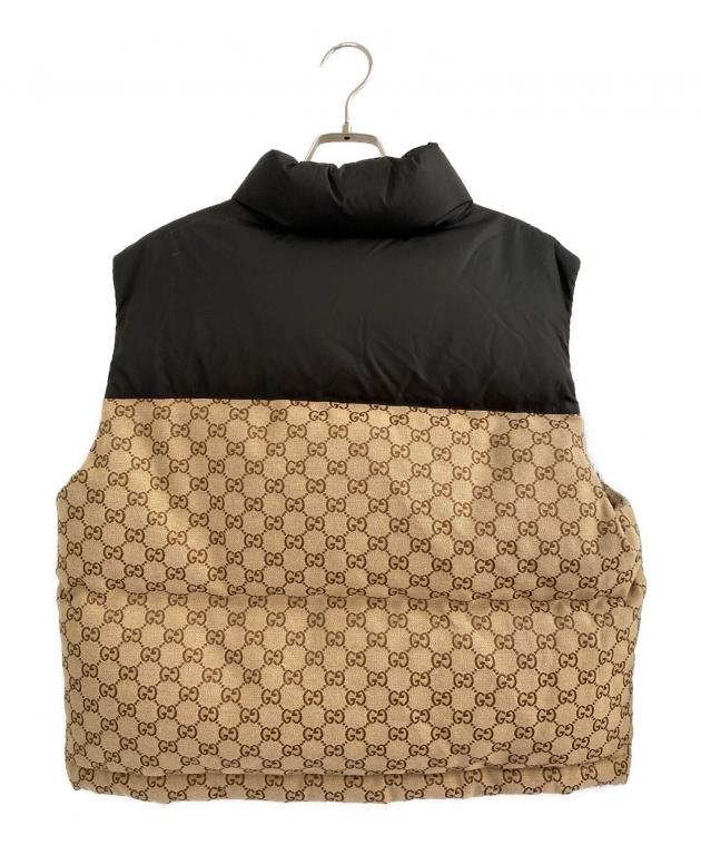 裏地GG◎GUCCI グッチ　ダウンベスト　金ボタン　フード　ジップアップ GUCCI（ダウンベスト）のフリマアイテム一覧