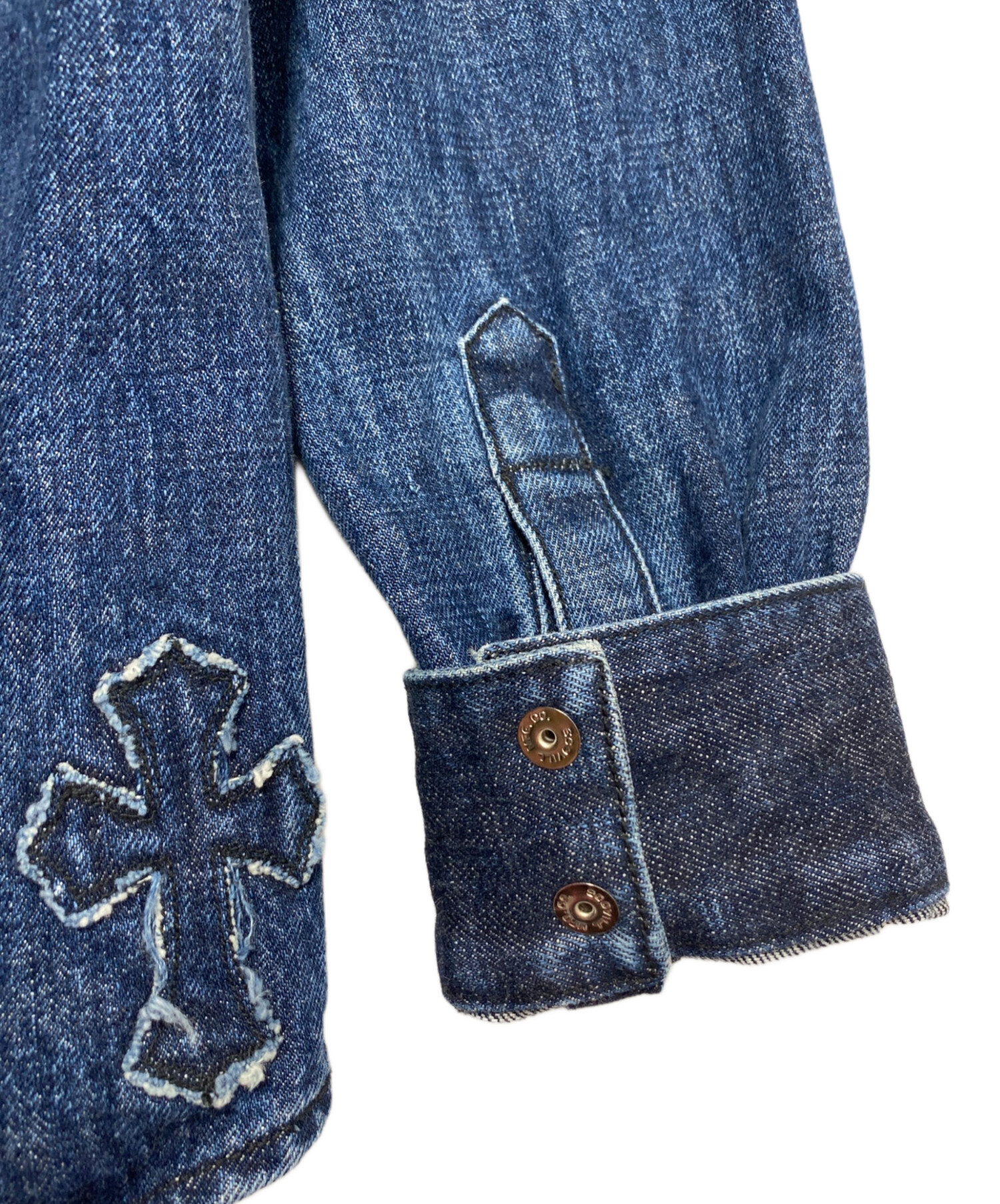 中古・古着通販】CHROME HEARTS (クロムハーツ) クロスパッチデニム