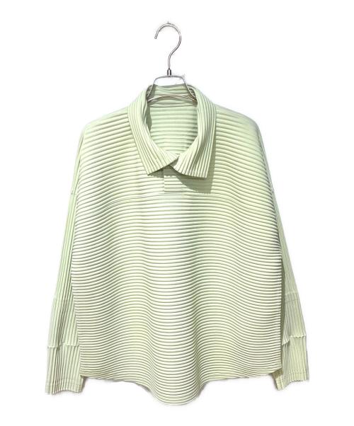 プリーツシャツ　グリーン　サイズ2 オムプリッセイッセイミヤケ HOMME PLISSE ISSEY MIYAKE オム プリッセ イッセイミヤケ プリーツ