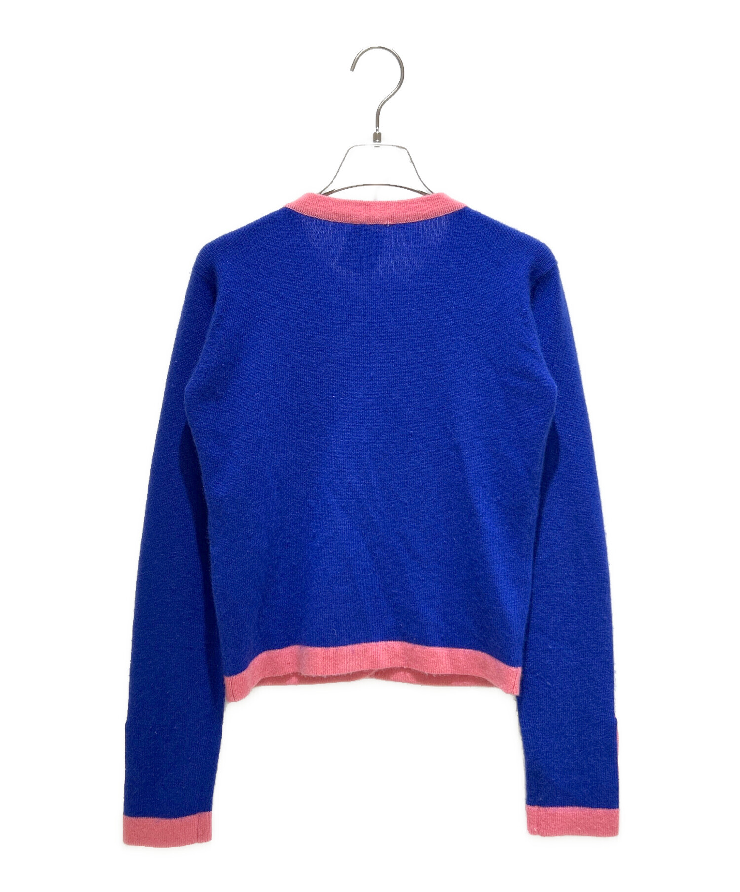 中古・古着通販】CHANEL (シャネル) カシミヤカーディガン ブルー 