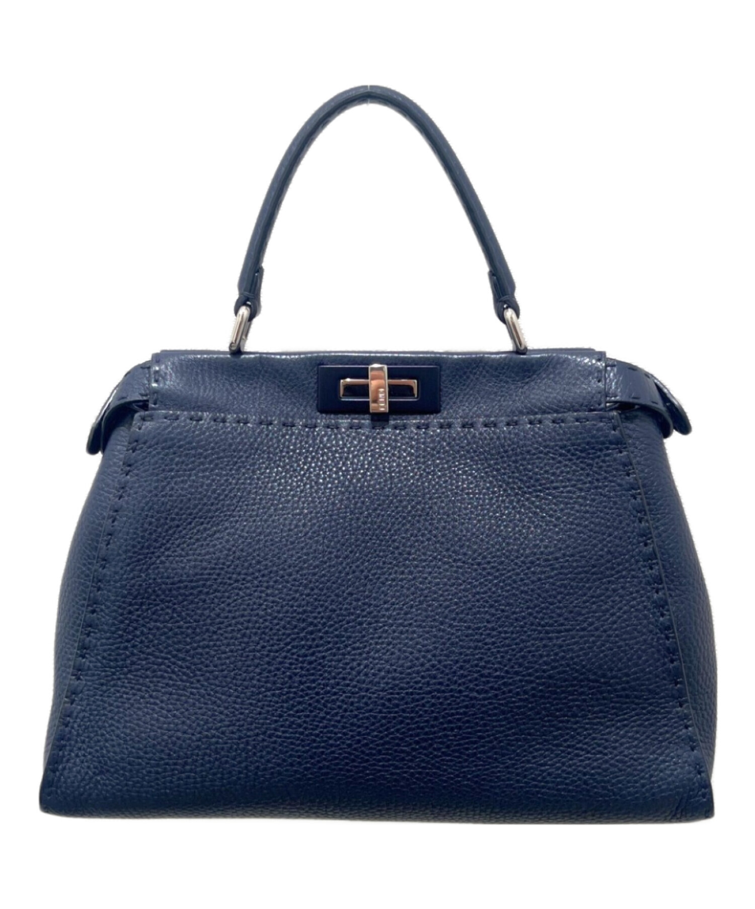な*屋様 フェンディー　ピーカブー　ネイビー　ミディアム 中古・古着通販】FENDI (フェンディ) ハンドバッグ/ピーカブー