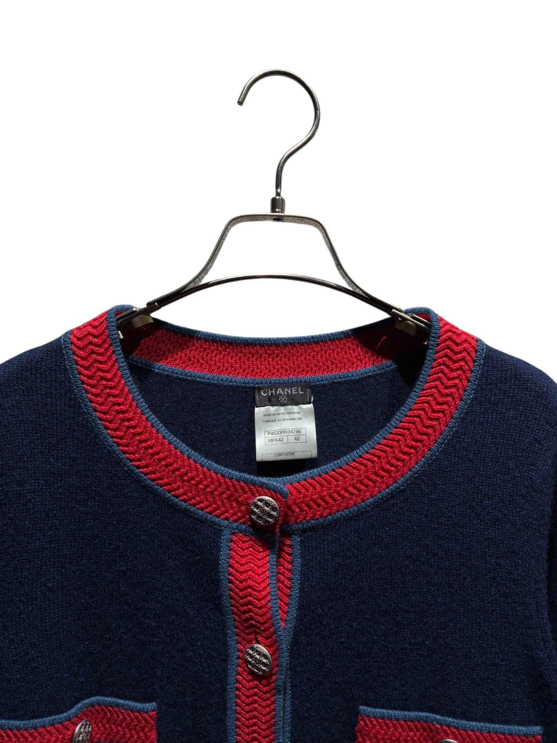 中古・古着通販】CHANEL (シャネル) ココボタンカシミヤカーディガン