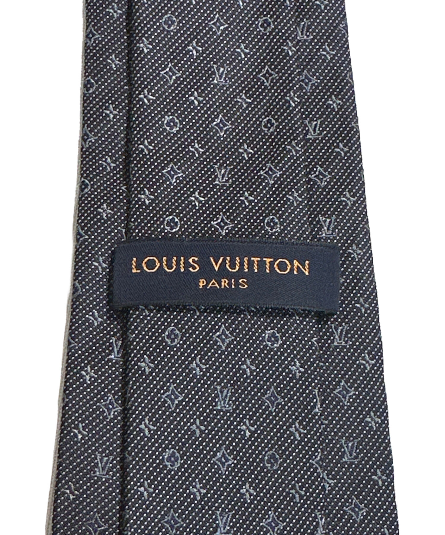 LOUIS VUITTON ルイヴィトン ネクタイ ロゴ総柄 ダークネイビー 中古・古着通販】LOUIS VUITTON (ルイ ヴィトン) モノグラム総柄