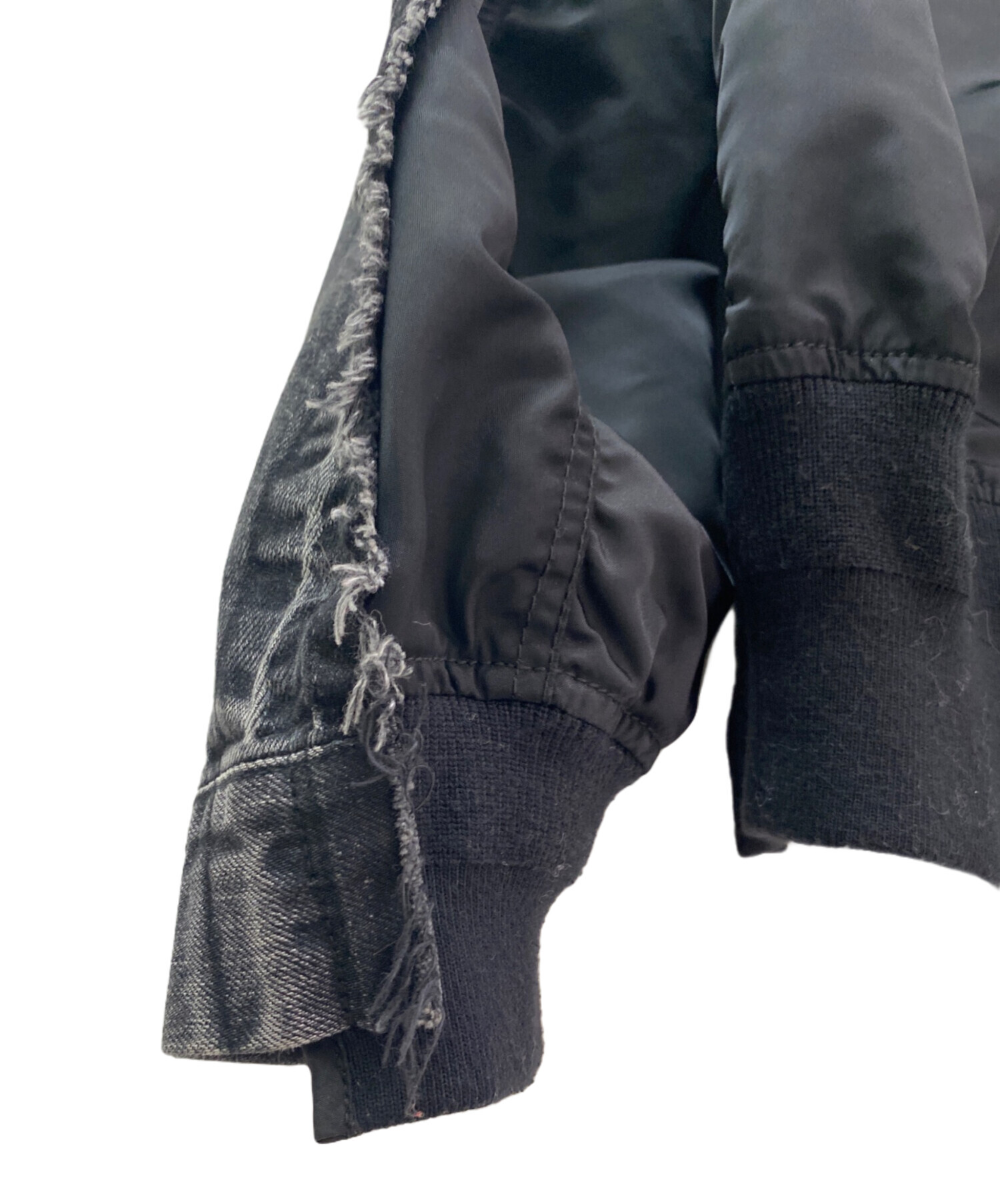 中古・古着通販】sacai (サカイ) Denim×MA-1 Jacket ブラック サイズ:1