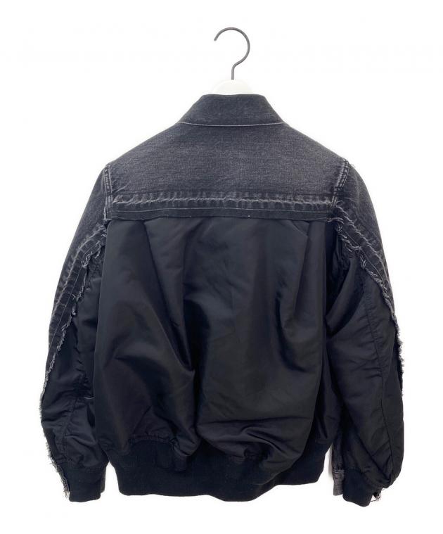 中古・古着通販】sacai (サカイ) Denim×MA-1 Jacket ブラック サイズ:1