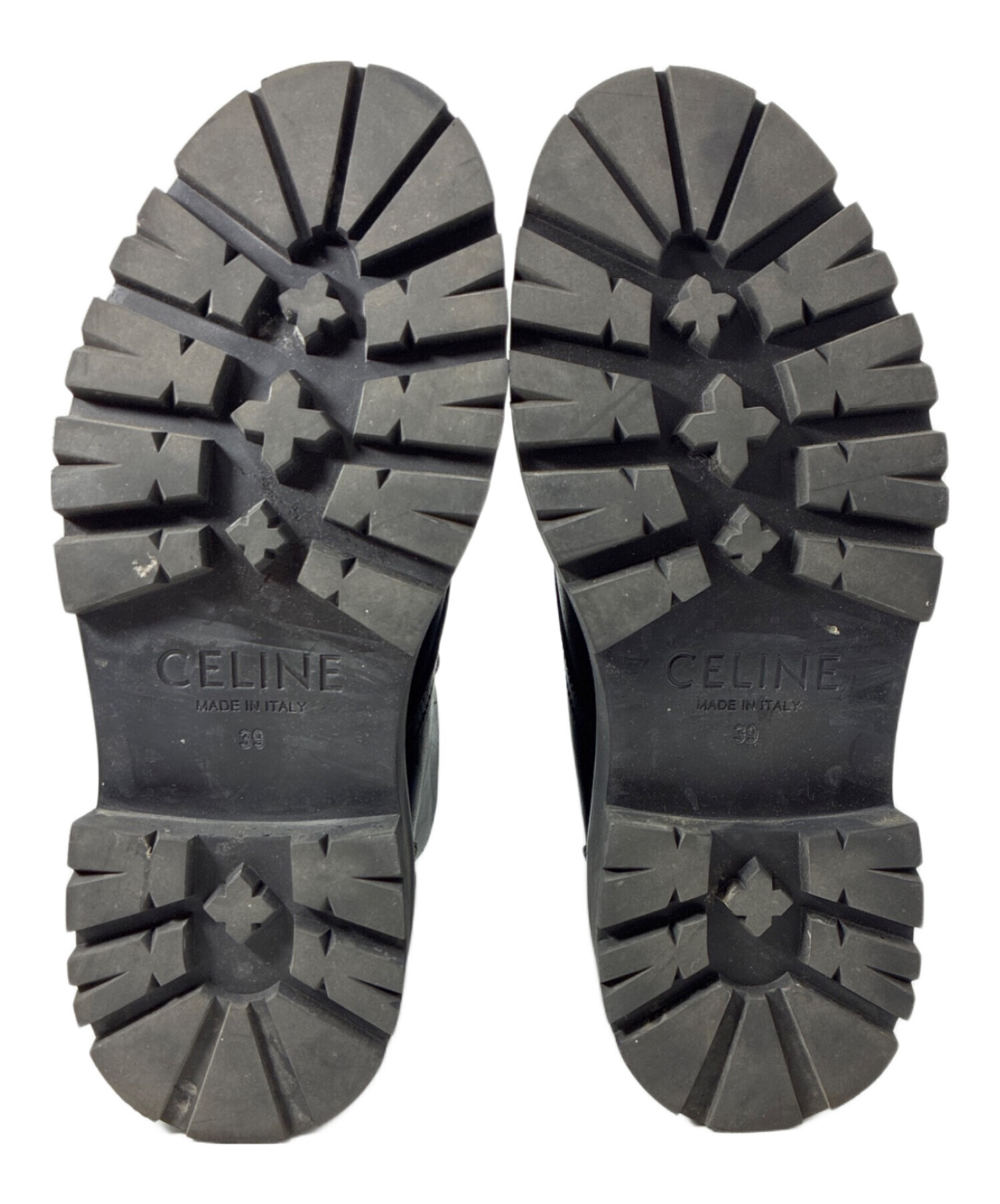 中古・古着通販】CELINE (セリーヌ) バルキーレースアップブーツ