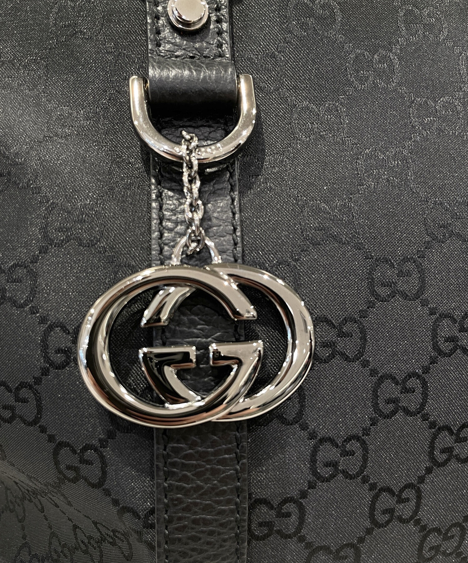 中古・古着通販】GUCCI (グッチ) GGキャンバス 2WAYバッグ ブラック