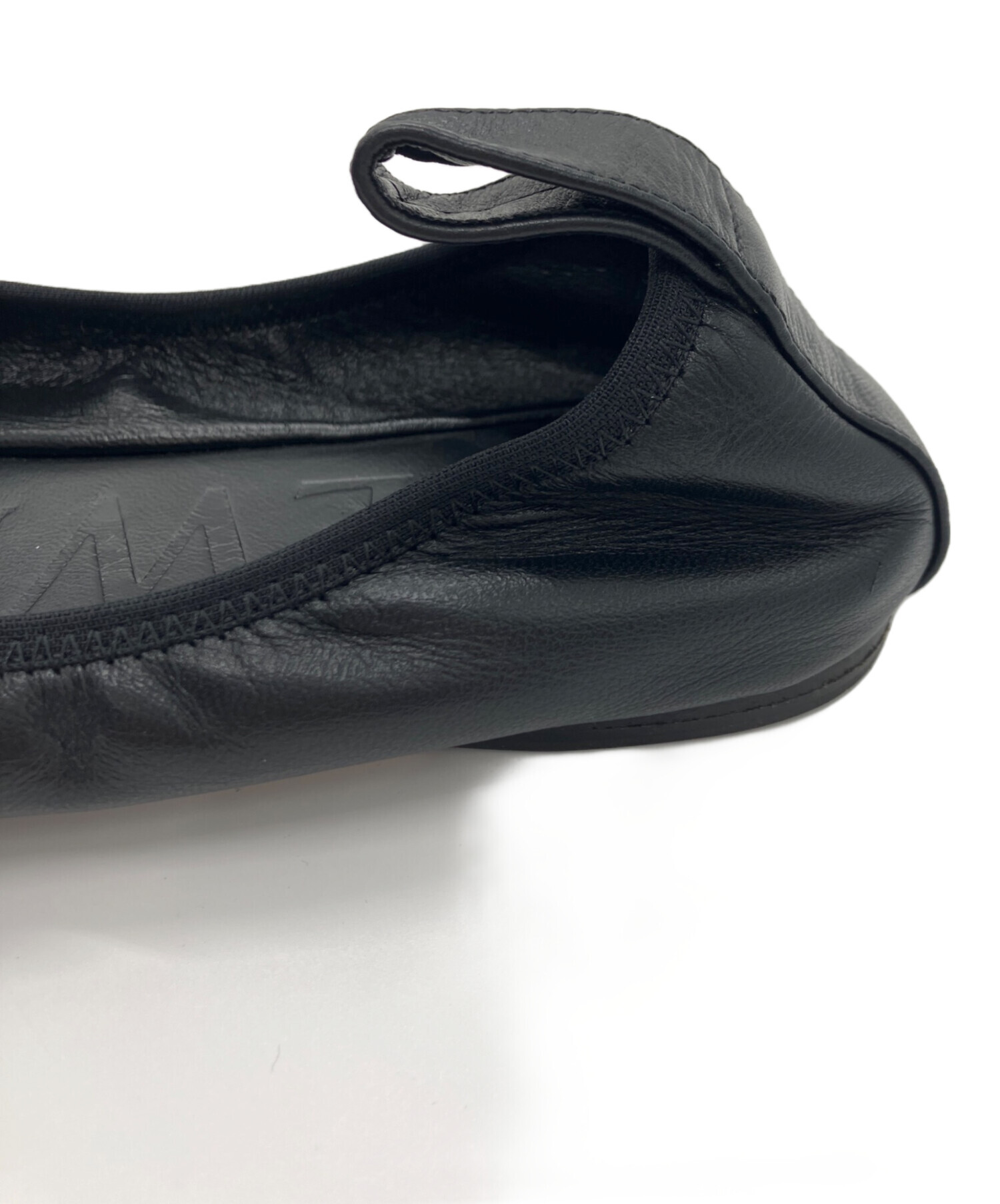 中古・古着通販】LOEWE (ロエベ) レザーバレエシューズ ブラック