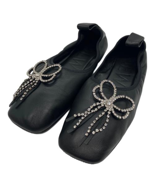 【新品未使用】LOEWE ブラックフラットシューズ 37 中古・古着通販】LOEWE (ロエベ) レザーバレエシューズ ブラック