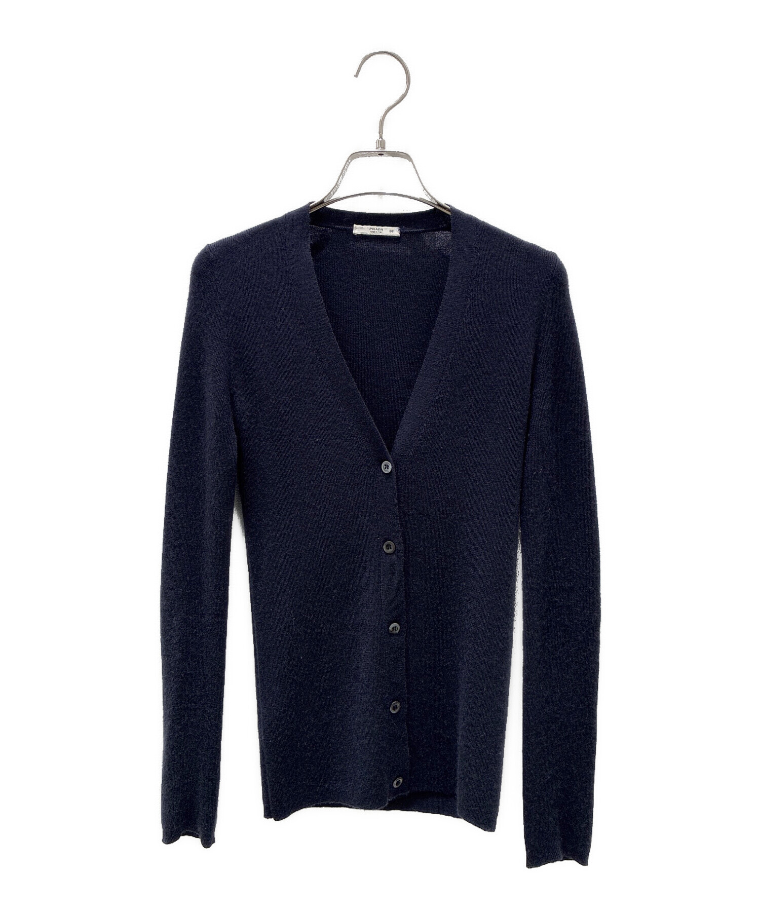 中古・古着通販】PRADA (プラダ) カシミヤシルクカーディガン ネイビー
