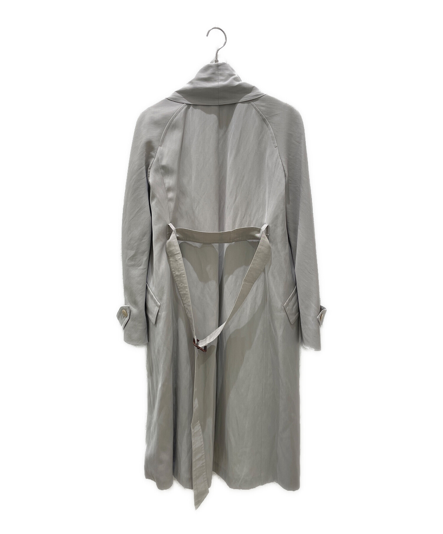 中古・古着通販】MaxMara (マックスマーラ) ベルテッドコート グレー 