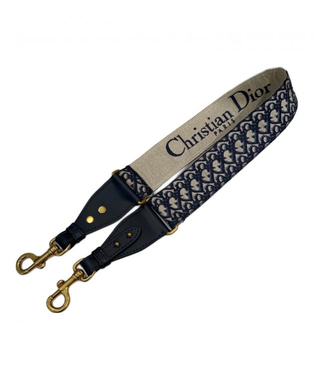Dior ショルダーストラップ ネイビー/ベージュ 中古・古着通販】Christian Dior (クリスチャン ディオール