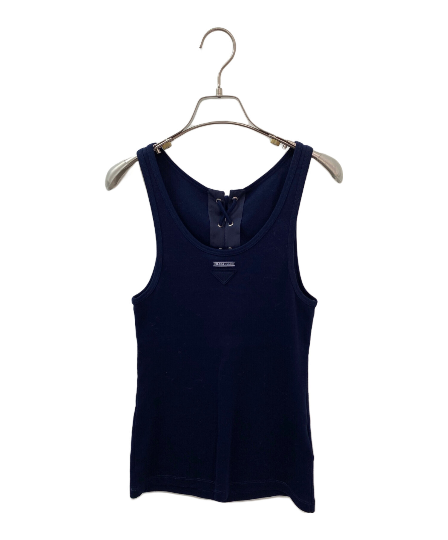 中古・古着通販】PRADA (プラダ) レース付きコットンタンクトップ