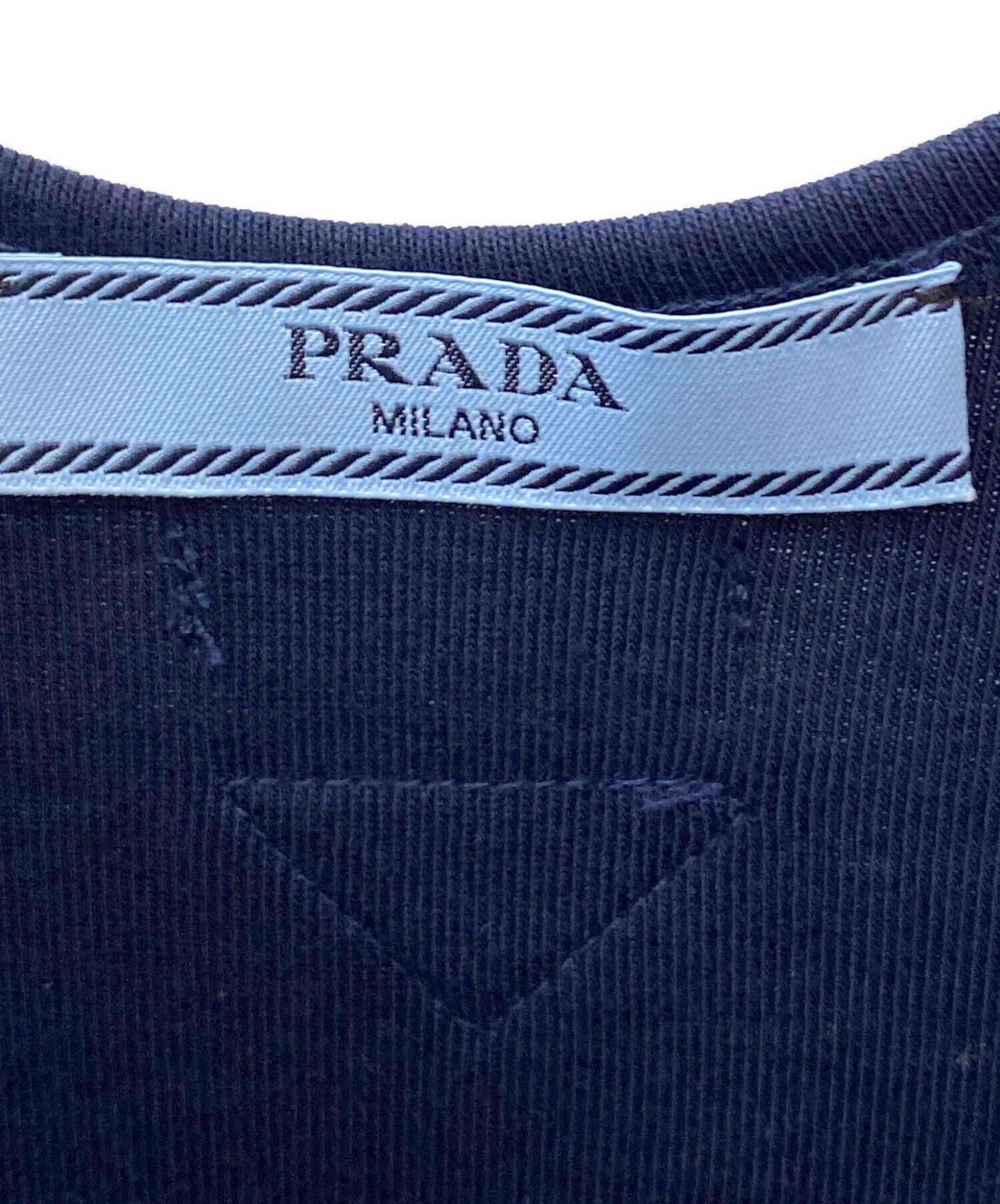中古・古着通販】PRADA (プラダ) レース付きコットンタンクトップ