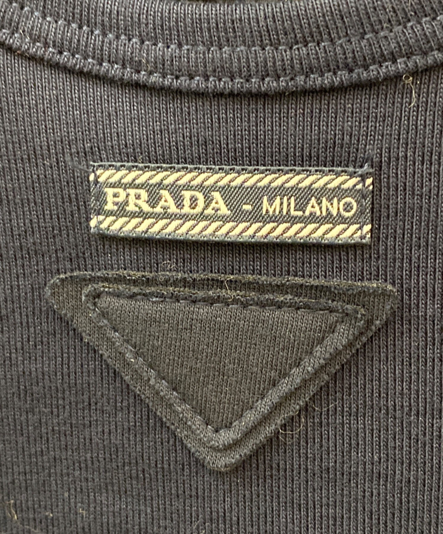 中古・古着通販】PRADA (プラダ) レース付きコットンタンクトップ