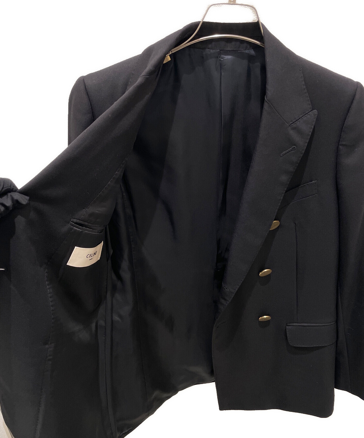 中古・古着通販】CELINE (セリーヌ) ダブルブレストロングテーラード