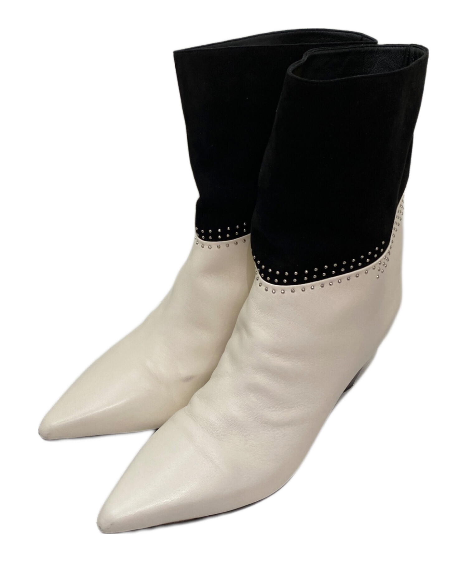 中古・古着通販】JIMMY CHOO (ジミーチュウ) ショートブーツ ホワイト