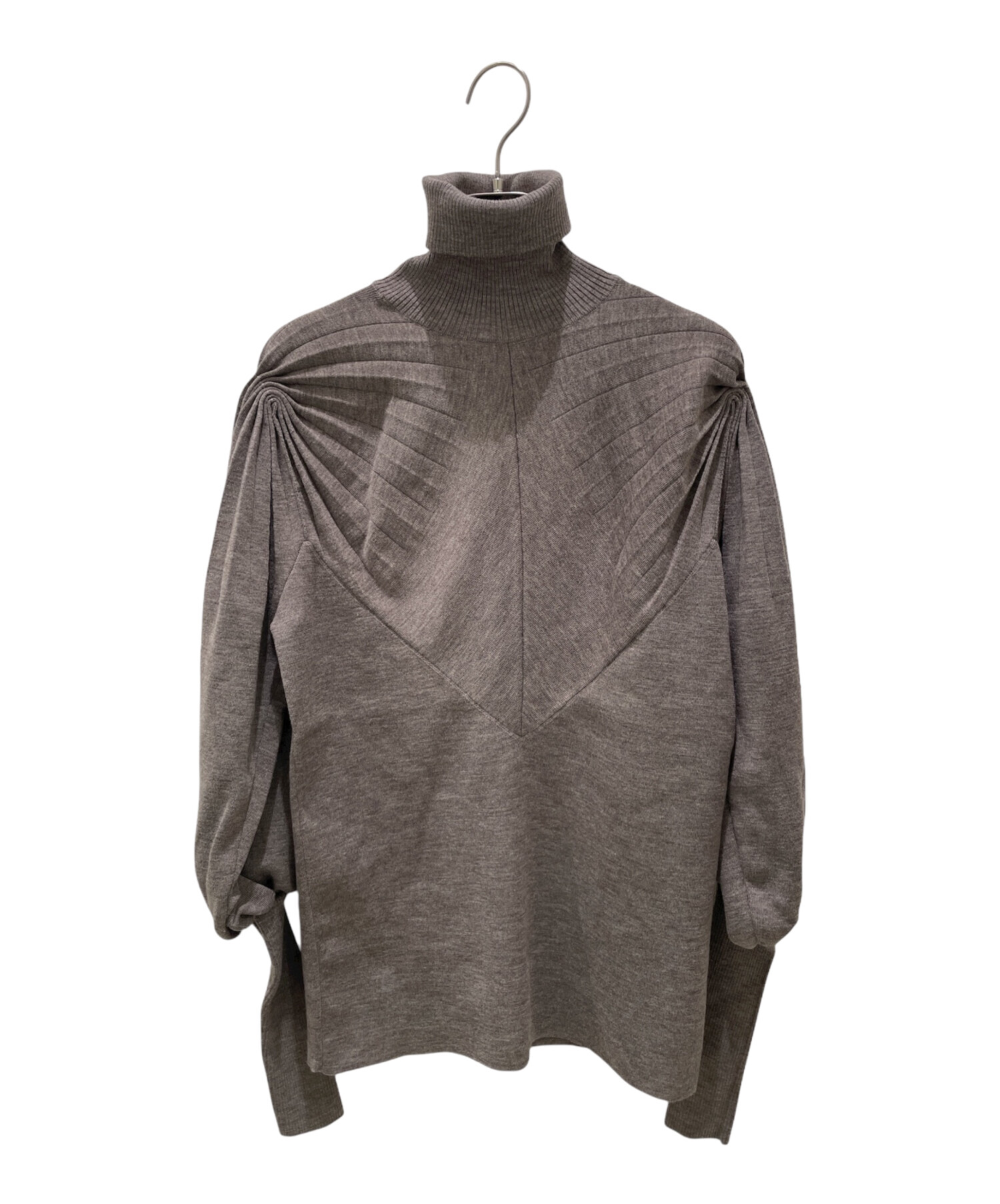 セリーヌ　ハイネック　ケーブルニット CELINE 2021AW Turtleneck Cropped Cable Knit Sweater 2A92P3290 Size