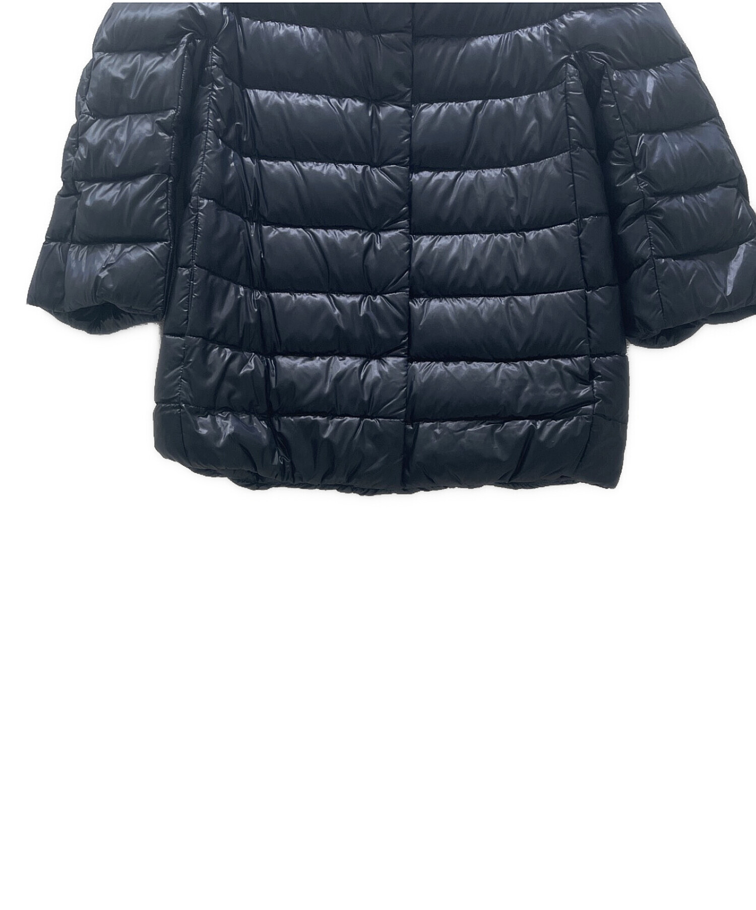 未使用　Herno ヘルノ　ネイビー ノーカラージャケット　サイズ40 中古・古着通販】HERNO (ヘルノ) ダウンジャケット/CAPES AMINTA