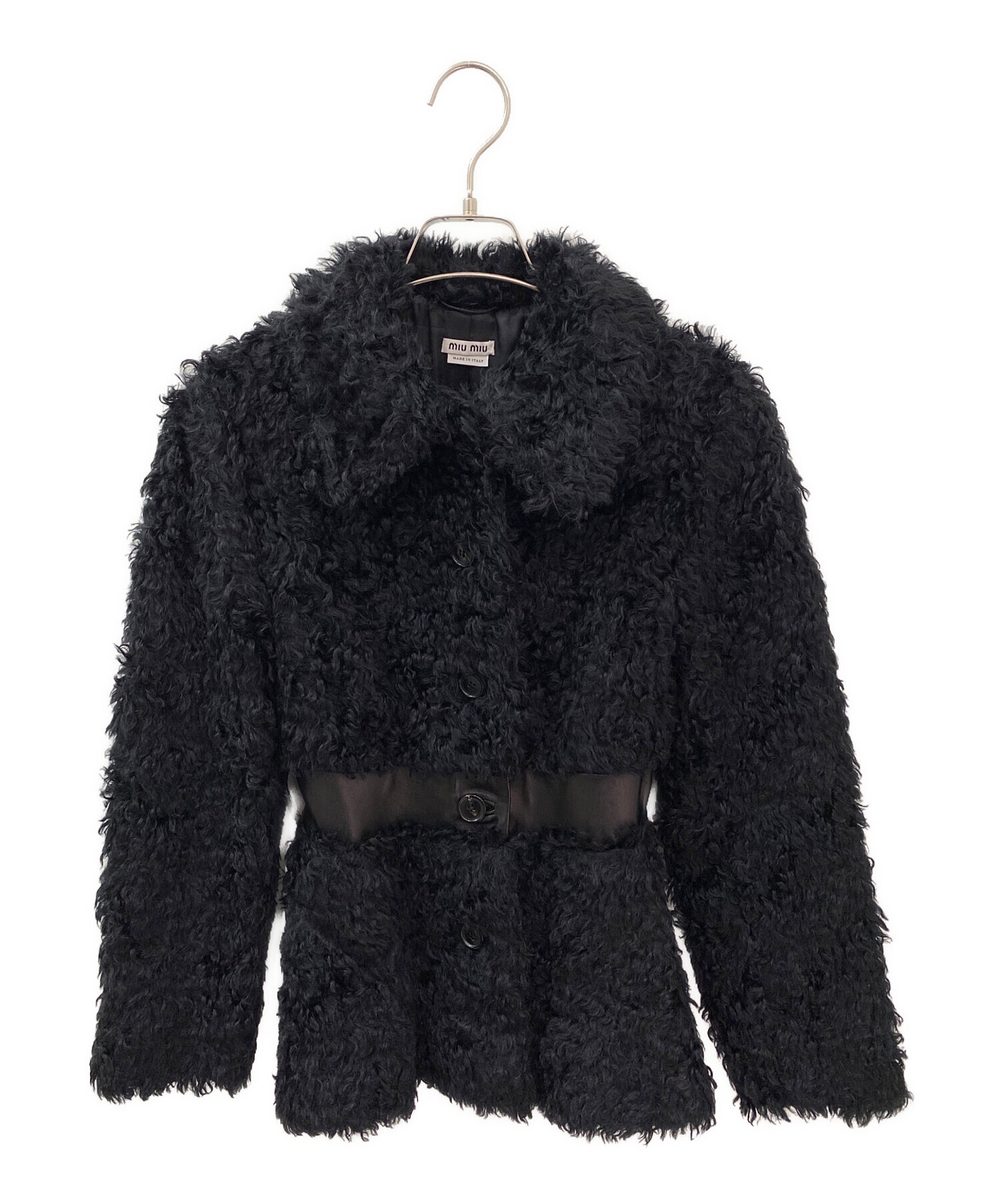 Miu Miu ミュウミュウ Y2K フェイクファー付シルクスカート サイズ40 MIU MIU(ミュウミュウ) スカート MG2305 グレー サイズ 36｜【公式