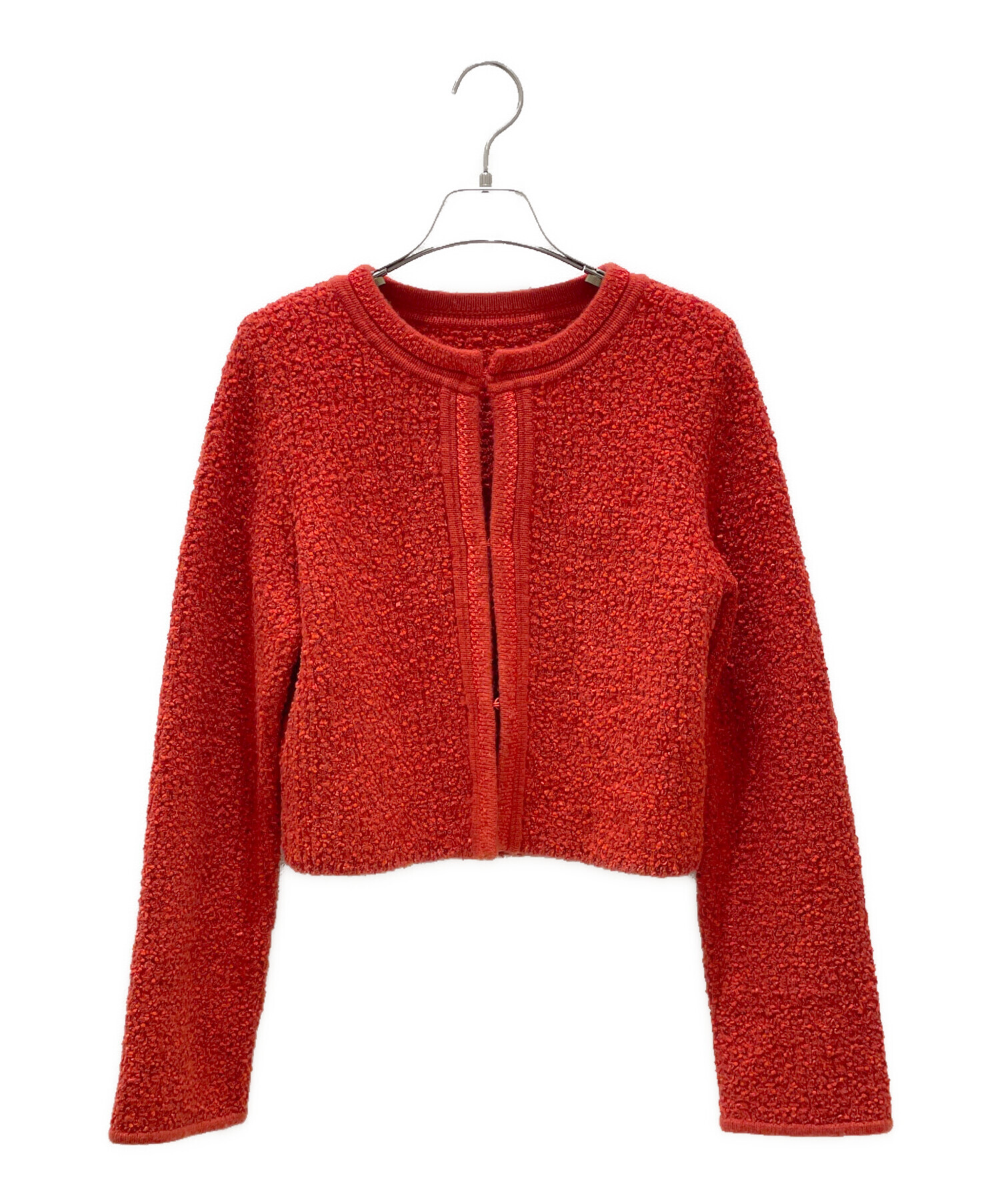 中古・古着通販】FOXEY (フォクシー) カシミヤ混ノーカラーツイード