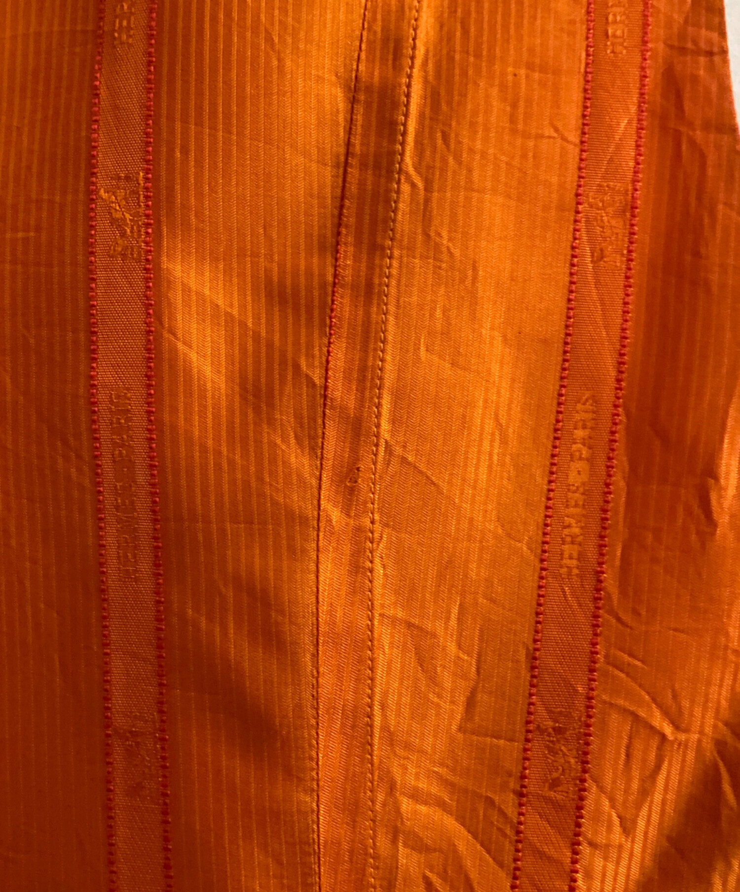 中古・古着通販】HERMES (エルメス) シルクベスト オレンジ サイズ:42