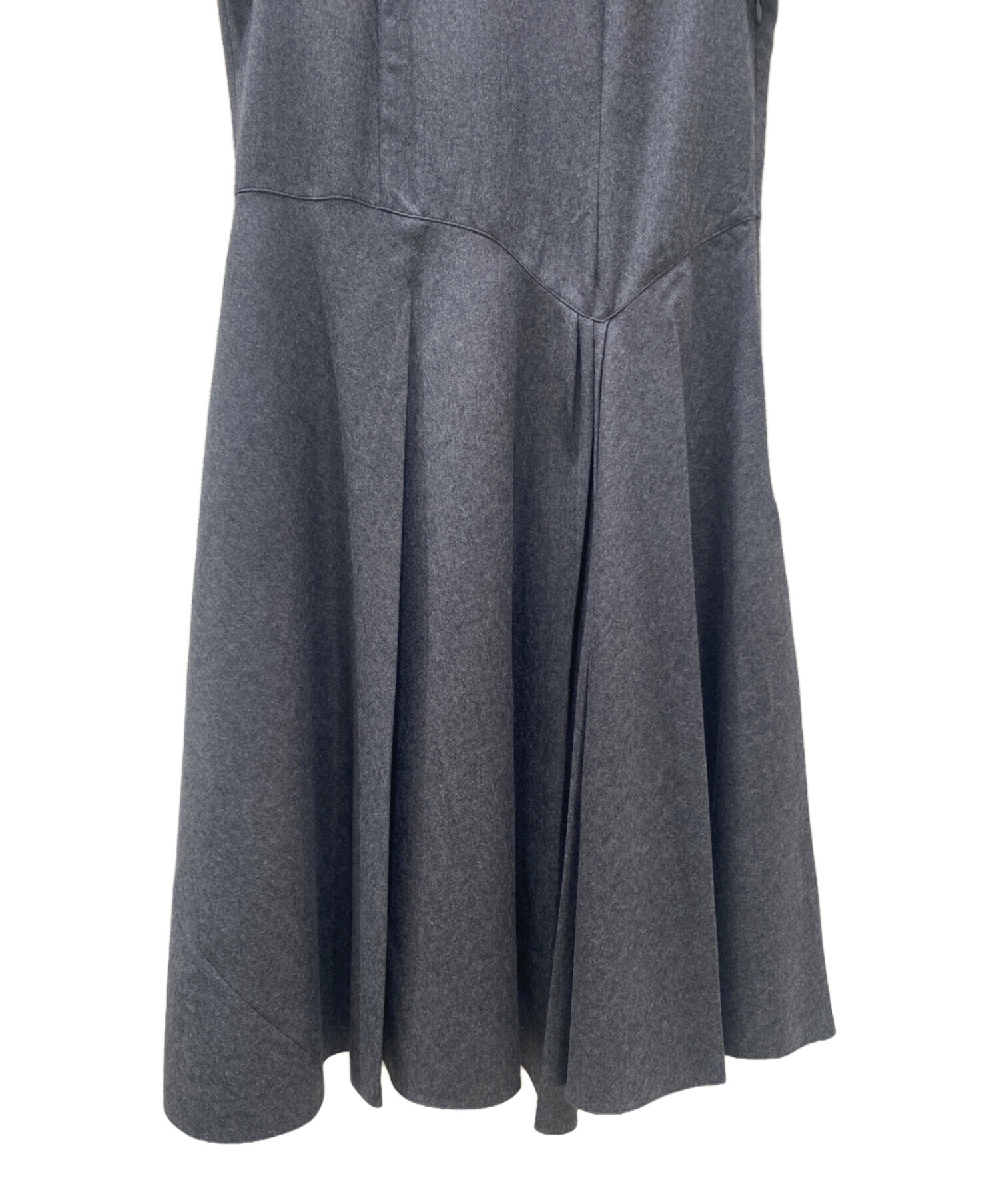 中古・古着通販】PRADA (プラダ) フランネルドレス グレー サイズ:36