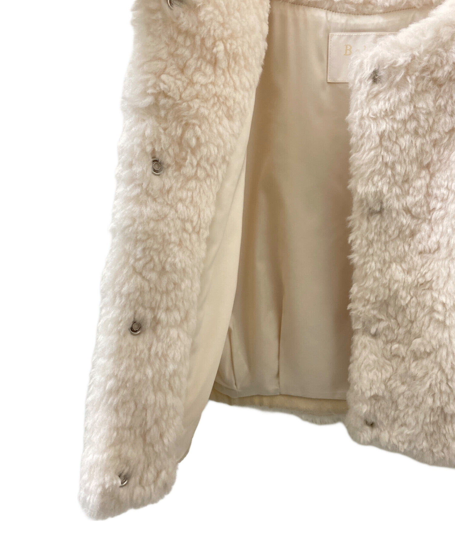 2024AW Ballsey ランダムファーショートベスト ホワイト 36サイズ 2024AW Ballsey ランダムファーショートベスト ホワイト 36サイズ