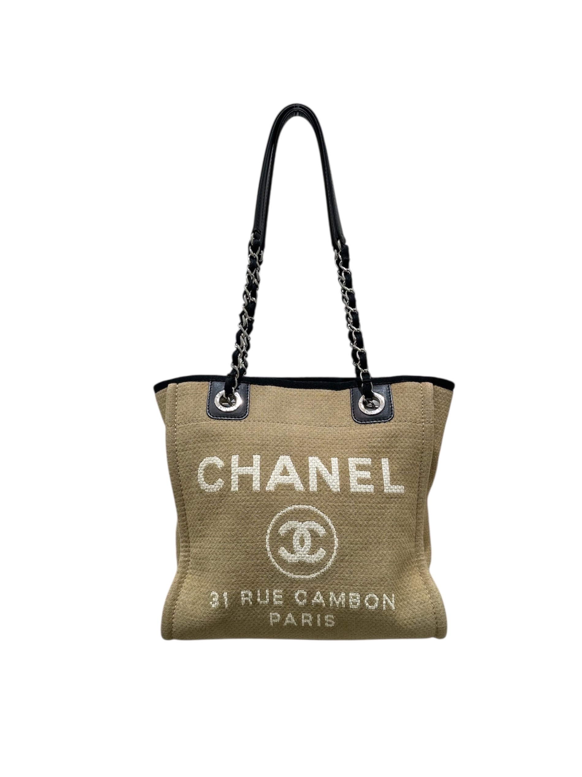 中古・古着通販】CHANEL (シャネル) ドーヴィルPM ベージュ サイズ:PM 