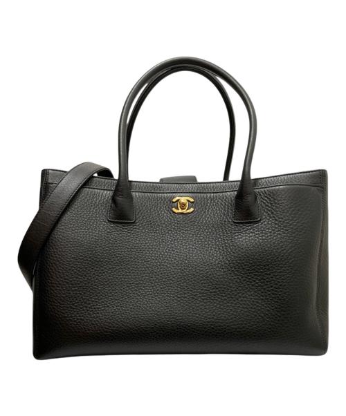 CHANEL 黒 エグゼクティブトート バッグ 中古・古着通販】CHANEL (シャネル) エグゼクティブトート ブラック