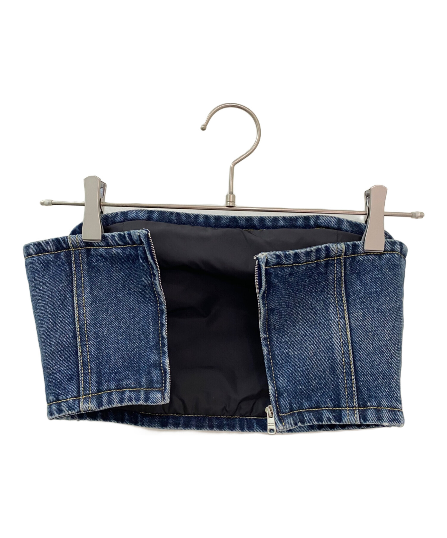 中古・古着通販】PRADA (プラダ) トライアングルロゴビスチェ 5 サイズ