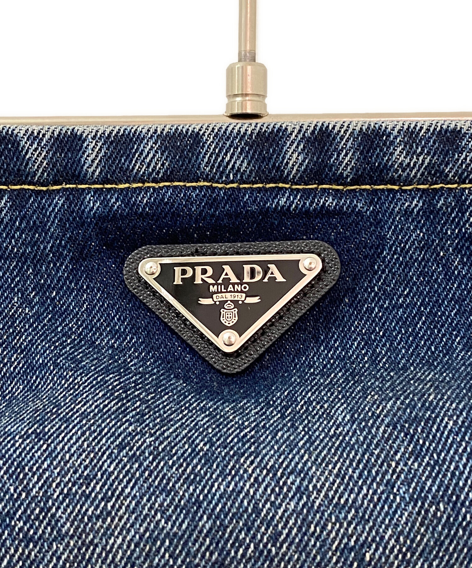 PRADA デニム ビスチェ　36 中古・古着通販】PRADA (プラダ) トライアングルロゴビスチェ 5 サイズ